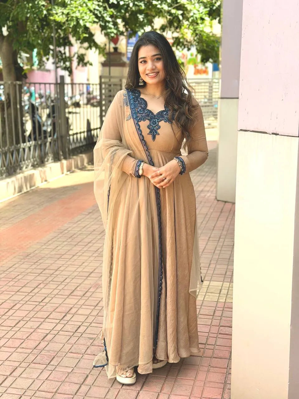 beige doremon crush gown