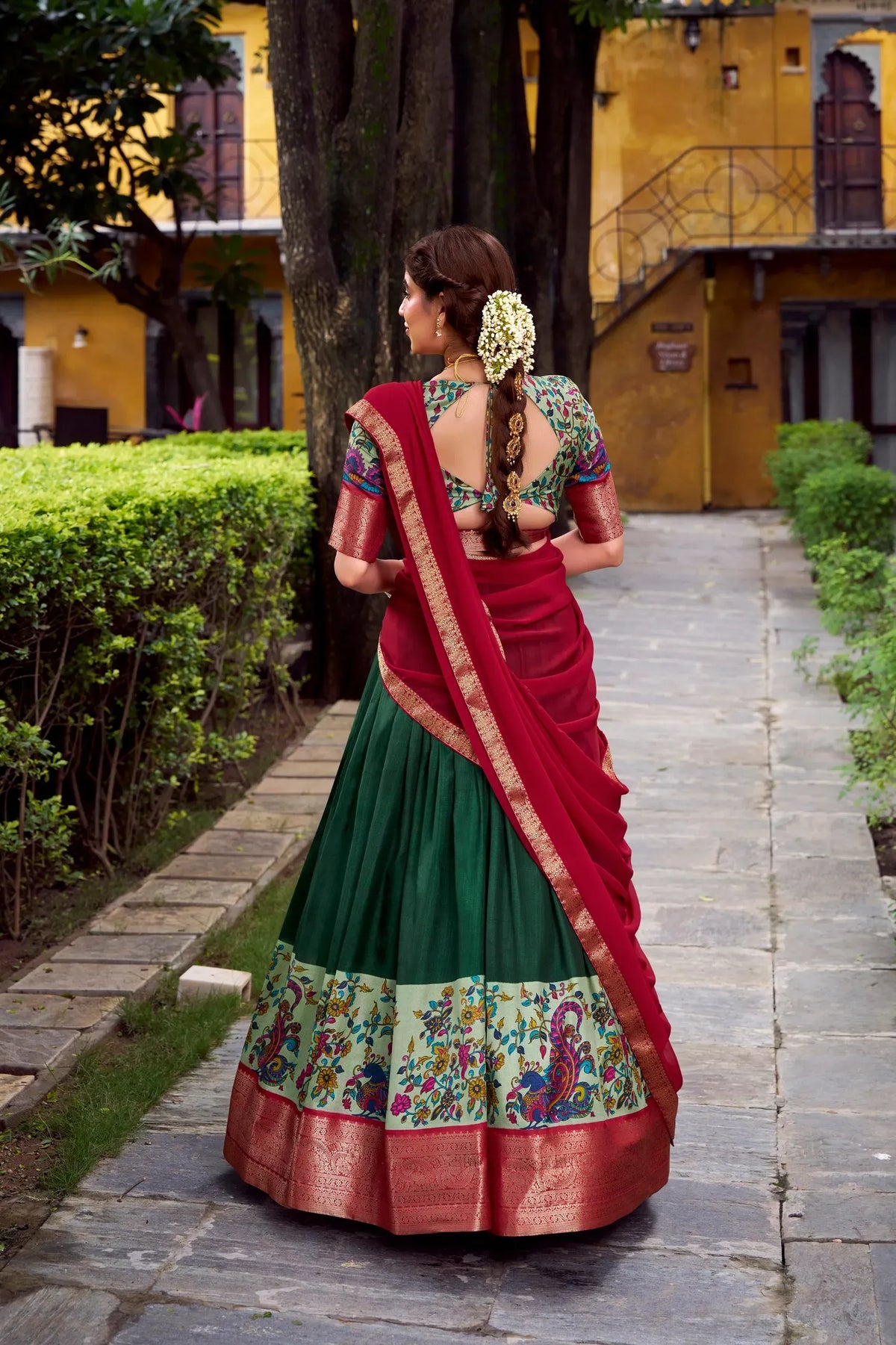 buy green lehenga choli