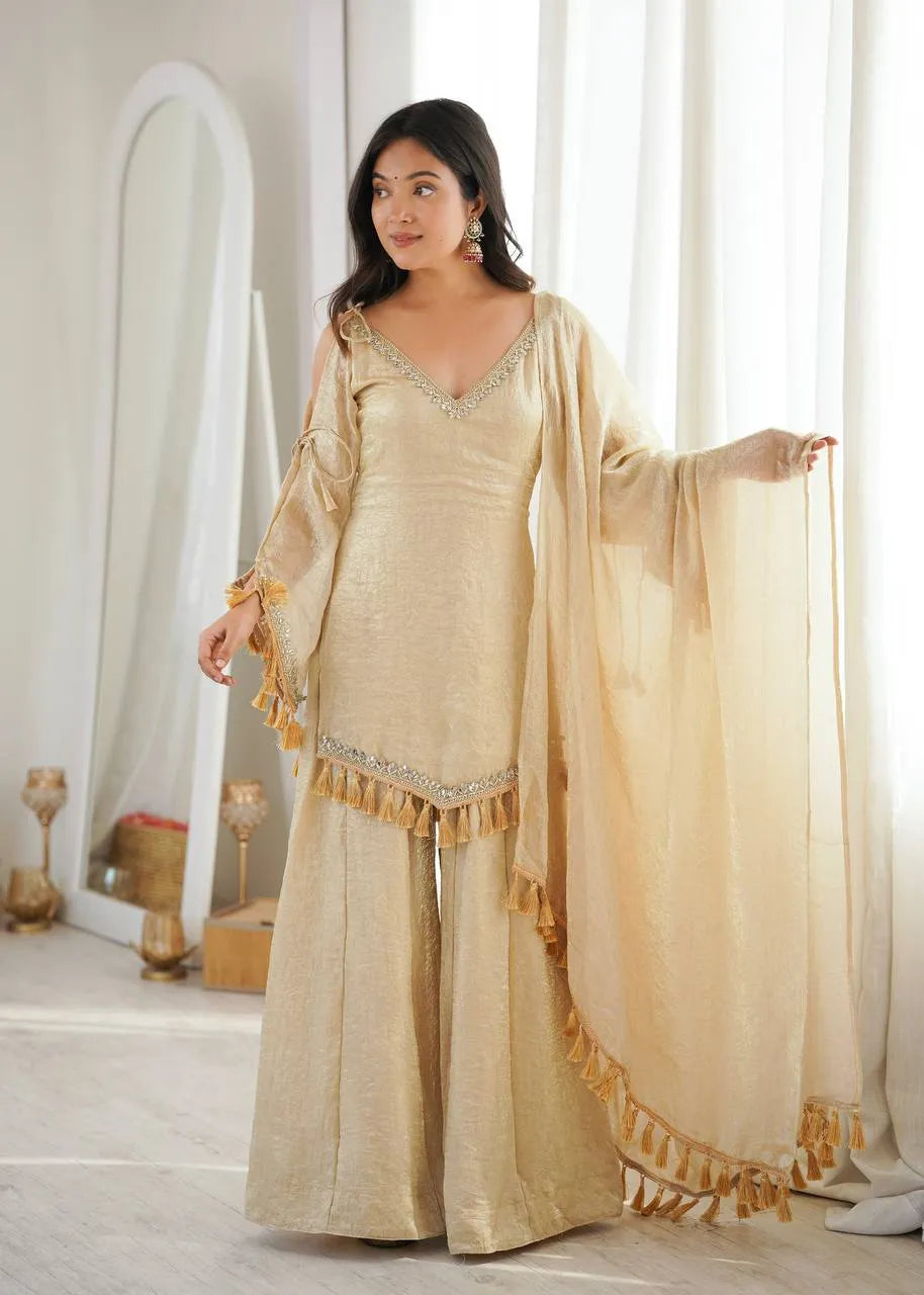 cream lace border set