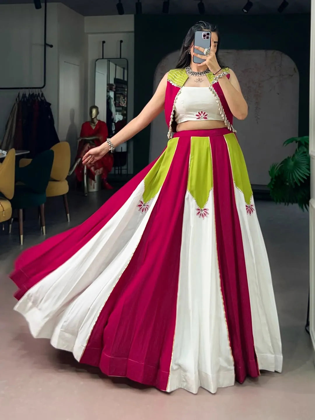garba lehenga for women