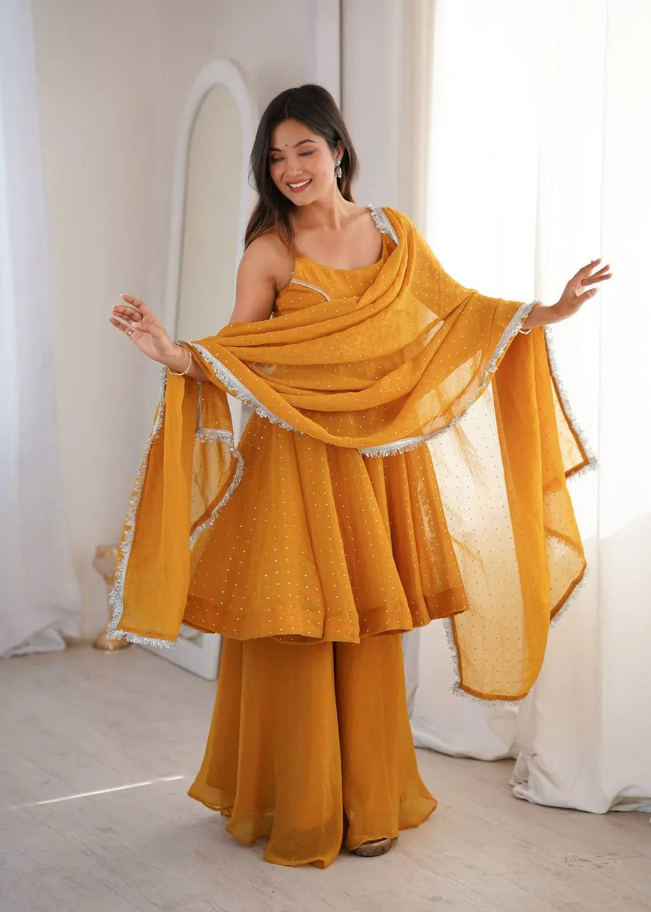 mustard zarkhand work set