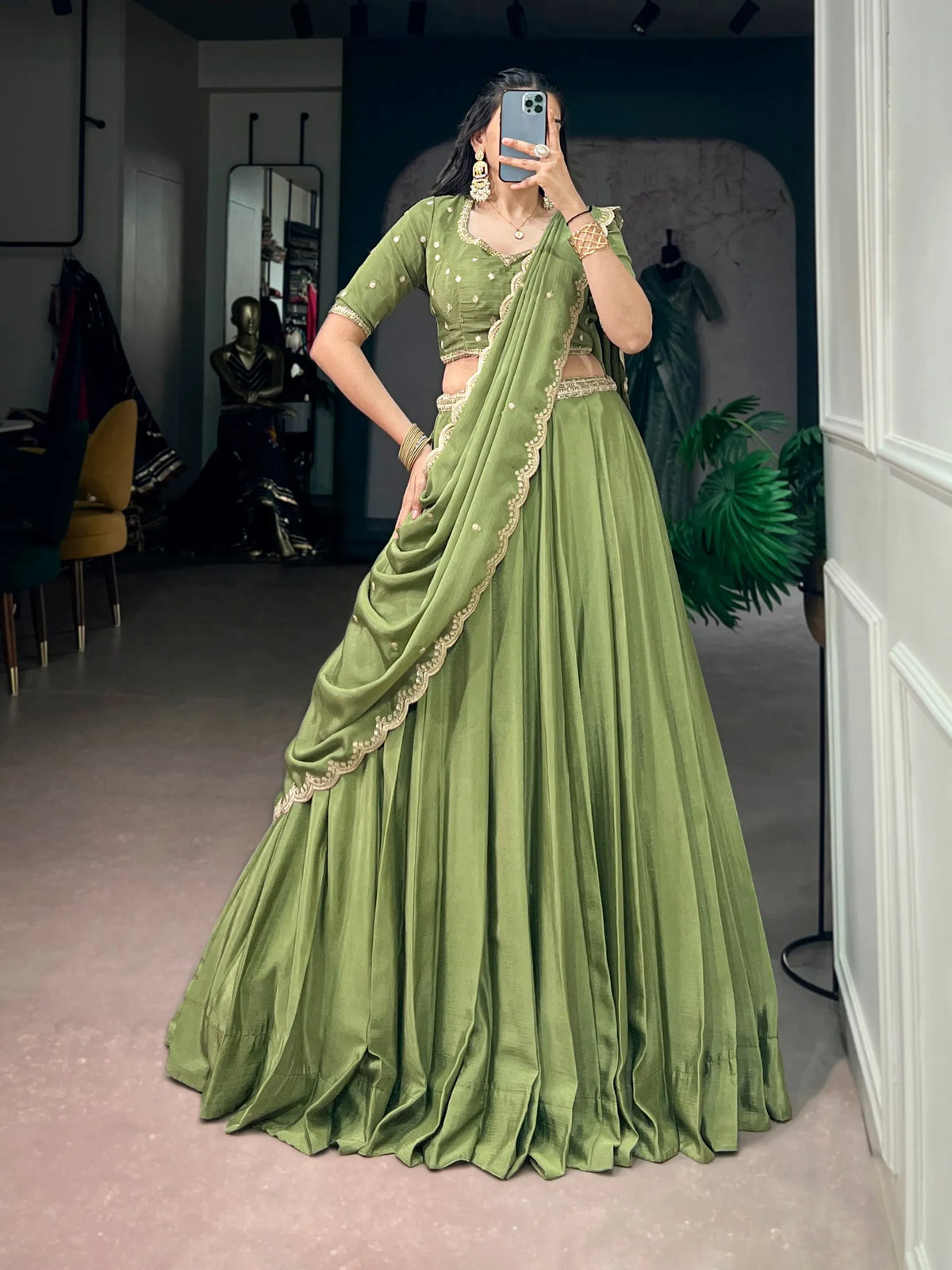 olive green chinon set