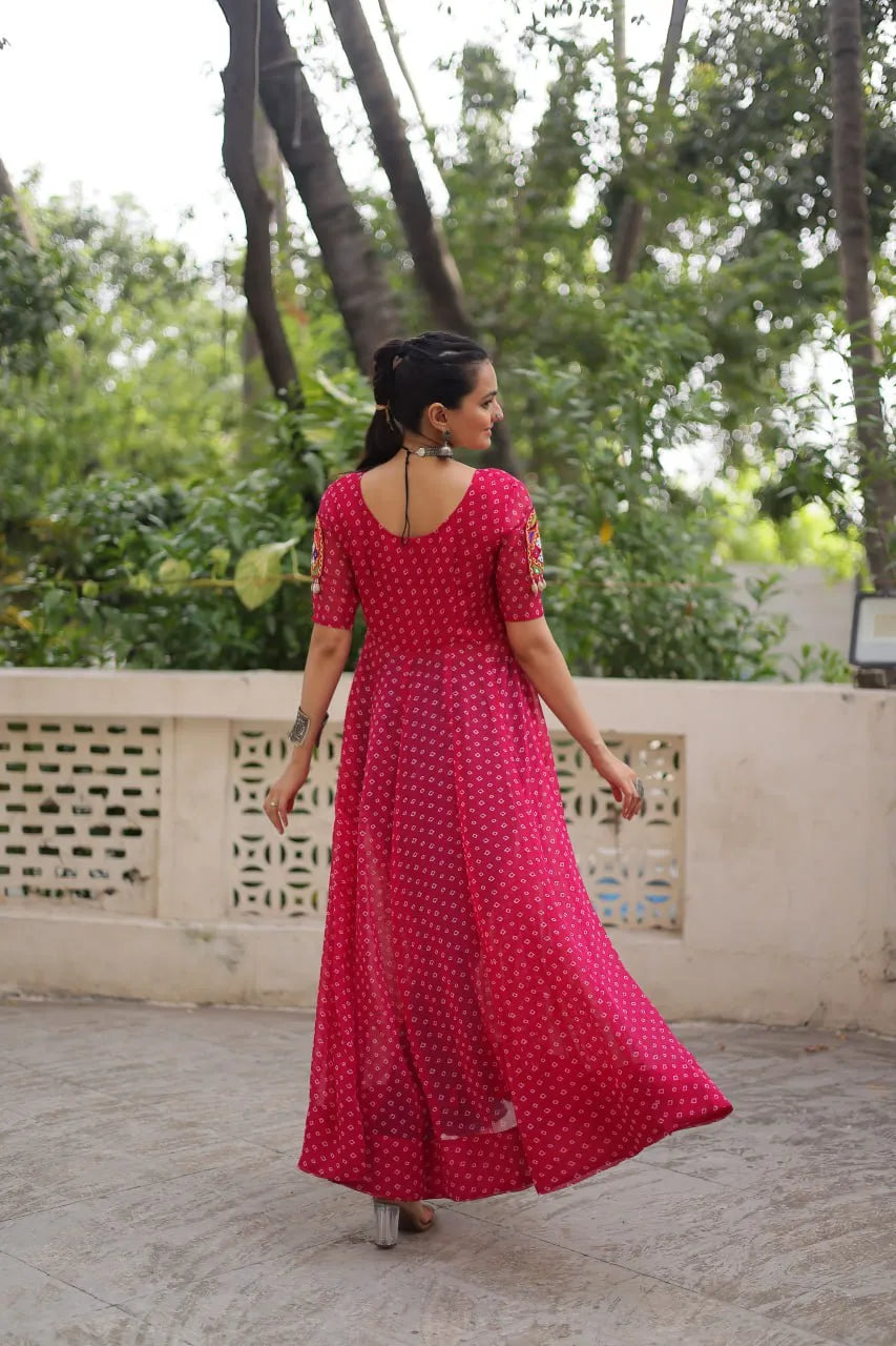 pink front open kurti