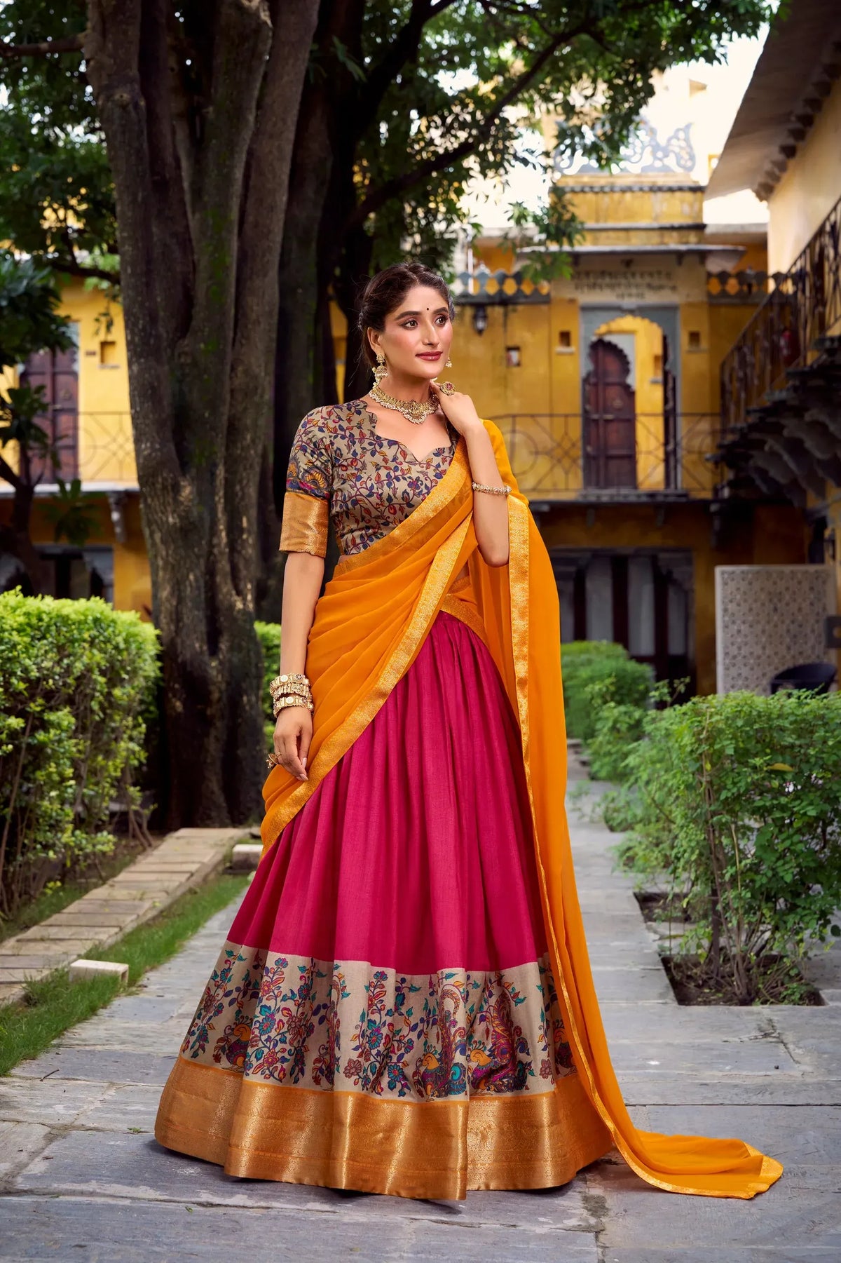 pink lehenga choli