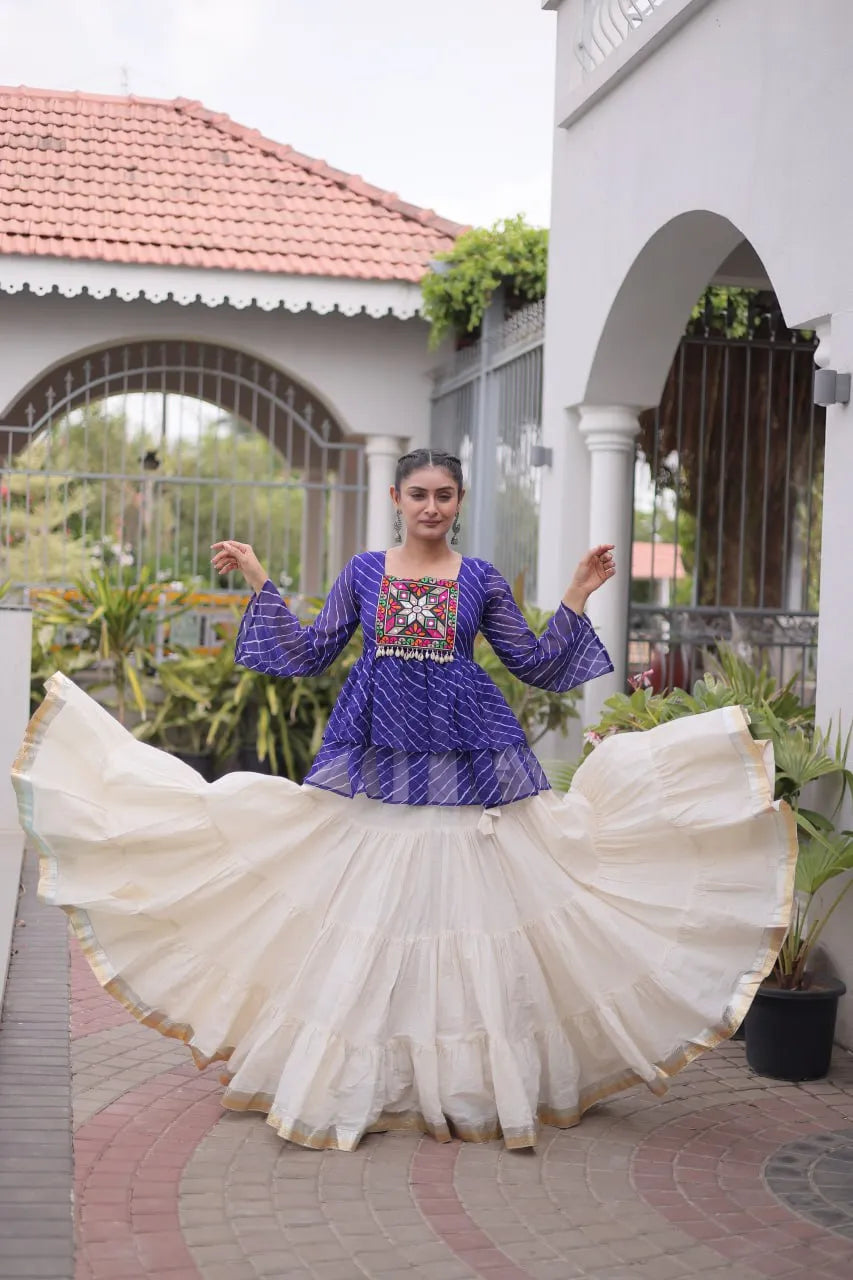 purple navratri lehenga set