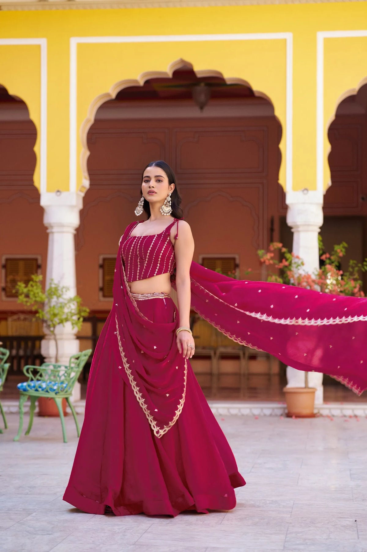 rani pink designer lehenga