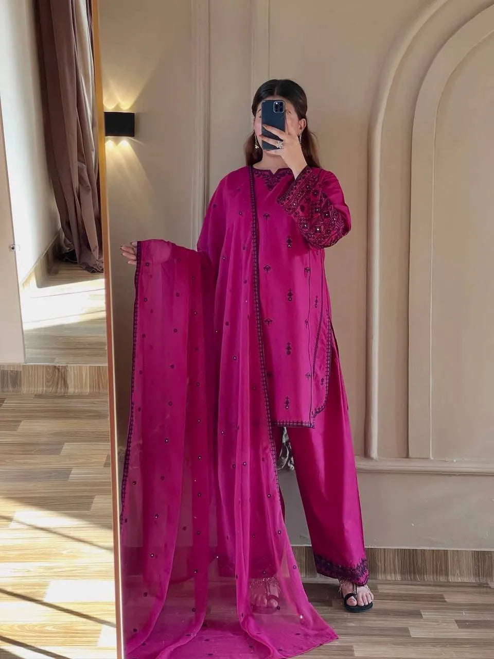 rani pink farshi pant set