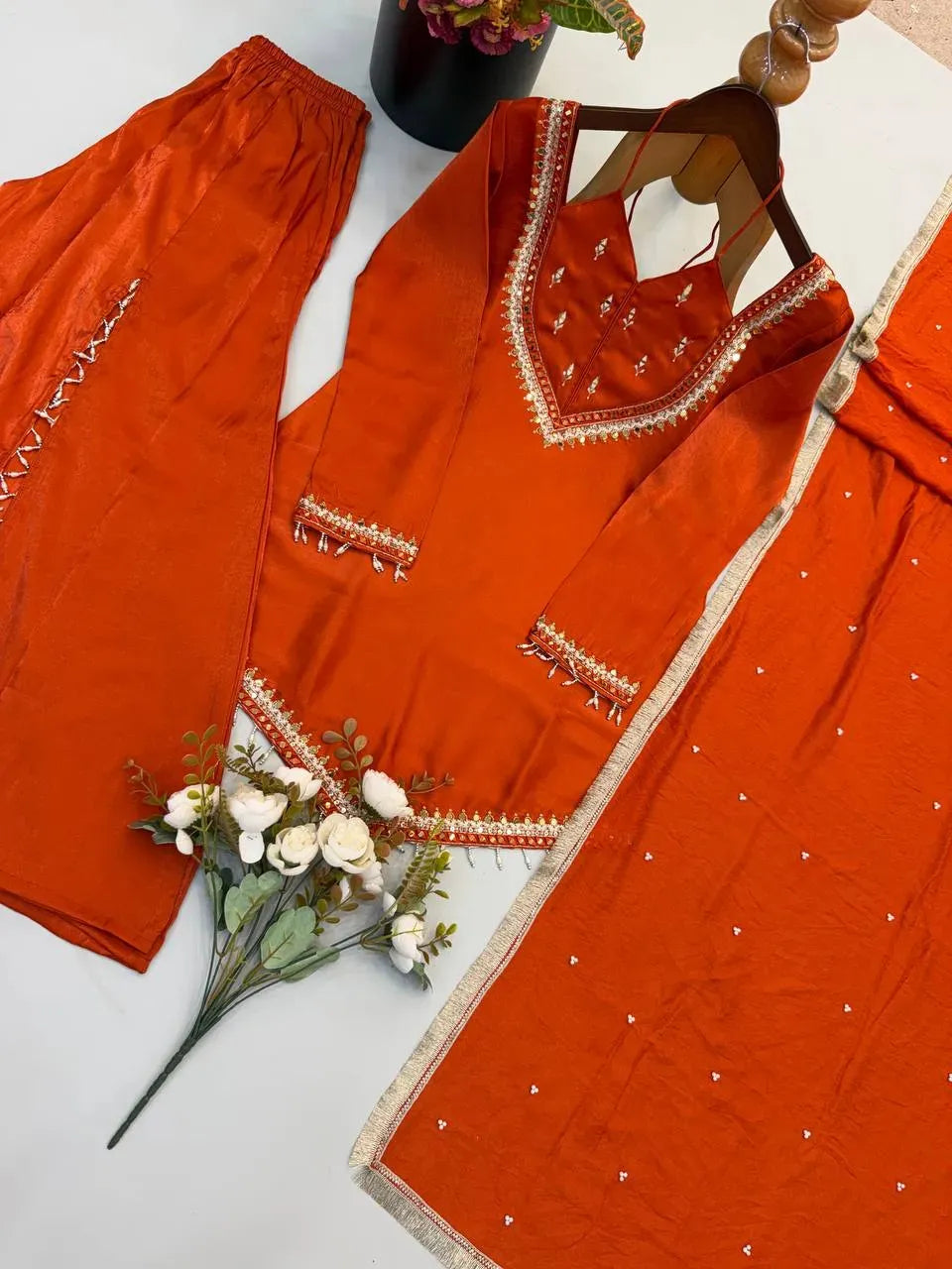 rust orange readywear set