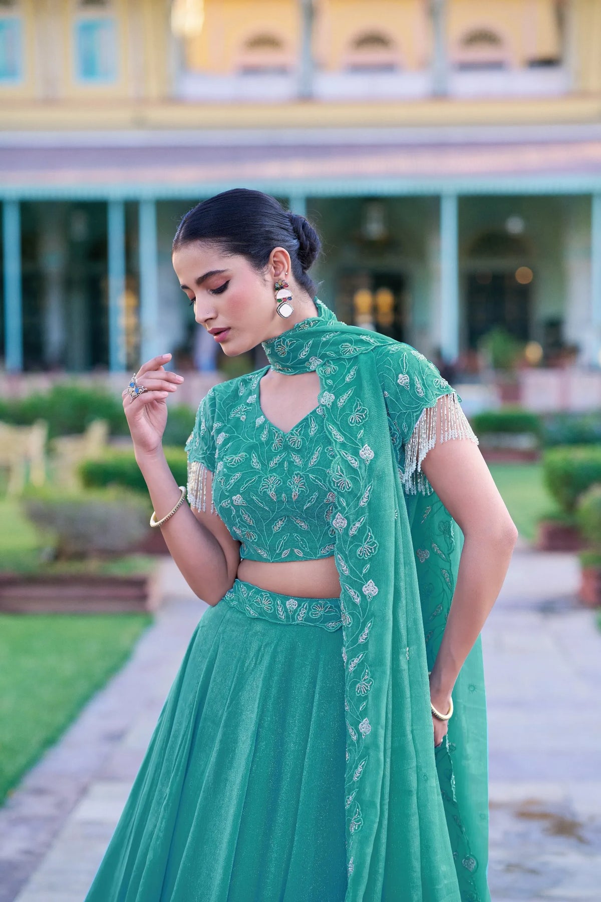sea green thread work set