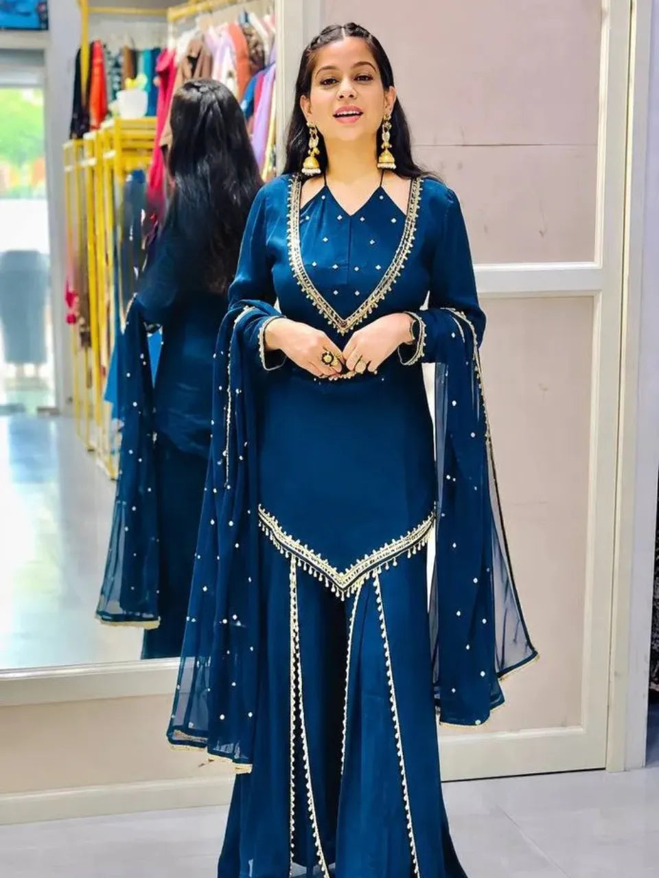 teal blue designer set